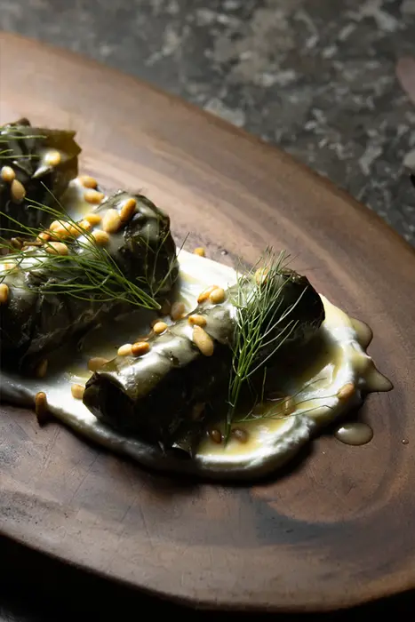 Dolmades asados lentamente